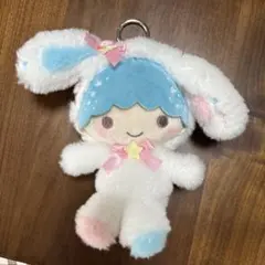 リトルツインスターズ キキララ ぬいぐるみマスコット ホワイトバニー うさぎ