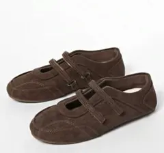 新品✨ブラウン　スエード　バレーシューズ メリージェーンシューズ　スニーカー