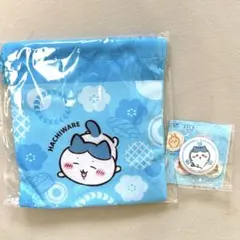 ちいかわ くら寿司 コラボ 巾着 缶バッジ セットはちわれハチワレ