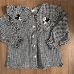 （最終お値下げしました）petit main ギンガムチェック長袖シャツ 110