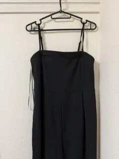 【GU】ジーユー 2way ベアトップ サロペットパンツ ブラック XL