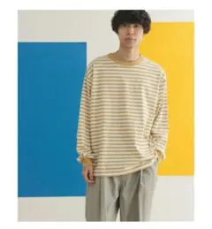 URBAN RESEARCH コットンボーダーT　ユニセックス　イエロー