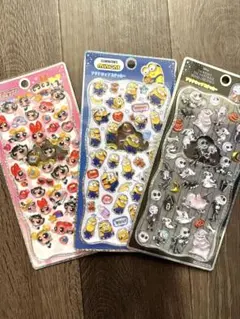 ミニオン　パワパフ　ナイトメア　プチドロップステッカー　ボンボンドロップ