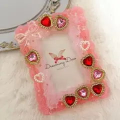 ハート ホイップデコ トレカケース 硬質ケース レッド 赤 ピンク B8 推し活