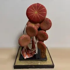 日本人形 寿乃作 ちぬ美 尾山人形 芸者 花笠 舞踊 金襴 昭和レトロ