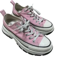 CONVERSE 厚底スニーカーピンク 25.0cm