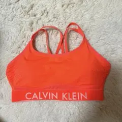 Calvin Klein ブラトップ　ネオンオレンジ　M ジム　ヨガ　ピラティスのサムネイル