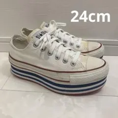 コンバース オールスター チャンキーライン 厚底 ホワイト 24cm