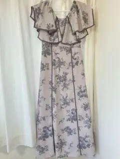 snidel ラッフルカラープリントワンピース スナイデル