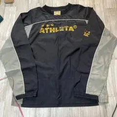 【ATHLETAアスレタ】ピステシャツ 長袖 ブラックグレー サッカーフットサル