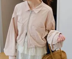 Kastane ジップアップブルゾン ピンクのサムネイル