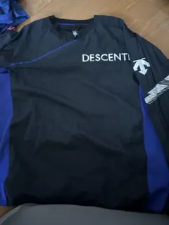 DESCENTE 長袖 ウォームアップウェア ブラック/ブルー