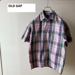 90's OLD GAP オールドギャップ 半袖シャツ マドラスチェック 紺タグ
