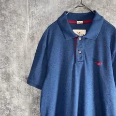 【ホリスター】ポロシャツ　半袖　オーバーサイズ　アメカジ　刺繍　カジュアル　XL