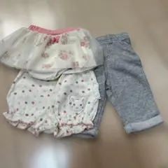 スカート、パンツ、オムツカバーなど3点セット！　70