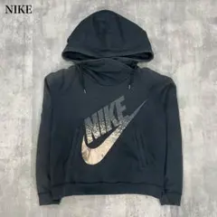 ナイキ【L】プルオーバーパーカー ショート丈 カンガルーポケット ビッグロゴ