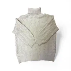 SELECTMOCA ケーブルニット ホワイト セーター