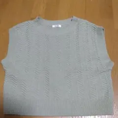 INGNI ニット Mサイズ ノースリーブ くすみグリーン