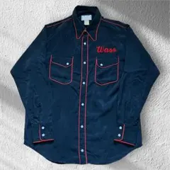 CUSHMAN クッシュマン レーヨン ボーリングシャツ 黒 L 背面刺繍のサムネイル