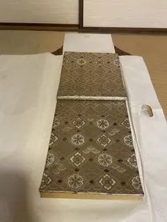 【袋帯】　綴螺鈿織 （金銀糸等を除く絹100%） 谷口敬一　保証書付き