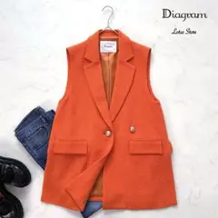 新品 タグ付き ダイアグラム グレースコンチネンタルツイードベスト 定価4.6