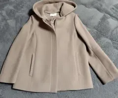 ユナイテッドアローズ　ショートコート　ノーカラーコート　Mサイズ　ベージュ