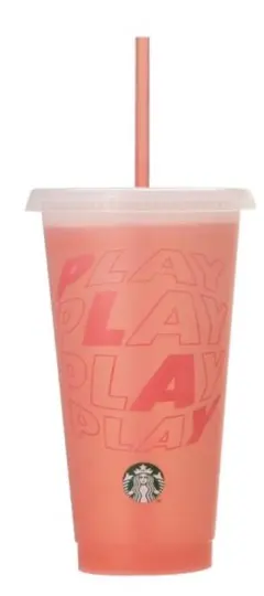 スタバ2025ミステリーカラーチェンジングリユーザブルコールドカップ赤