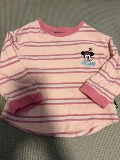 ミッキーマウス ストライプ 長袖カットソー