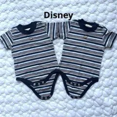 Disney ディズニー 半袖ロンパース 2枚セット 3M ボーダー双子のサムネイル