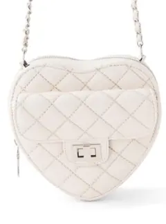 GRL キルティングチェーンハート型バッグ