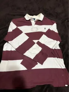 Polo by Ralph Lauren バーガンディストライプ ラガーシャツ