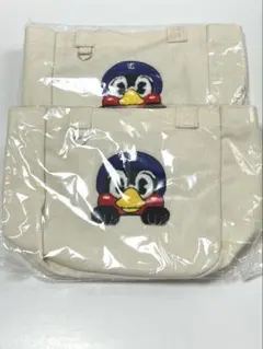 お得!!2個セット!東京ヤクルトスワローズ つば九郎 さがら刺繍トート