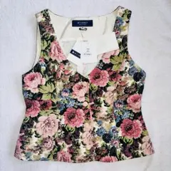 ✨M'S GRACY エムズグレイシー 花柄ゴブランベスト ジレ 新品　S✨のサムネイル