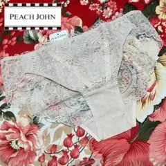 ★PEACH JOHN★着痩せフルバックレースショーツ★パンツ下着★ベージュM★