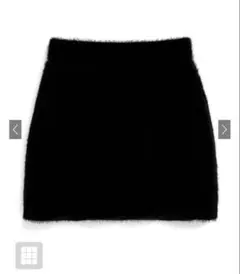 GRL インパン裏地付きシャギーニットミニスカート[an1628] ブラック