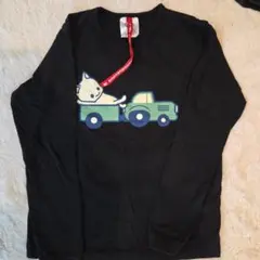 猫とトラックの長袖Tシャツ