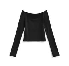 GRL オフショルダーロンT pm411 トップス ブラックのサムネイル