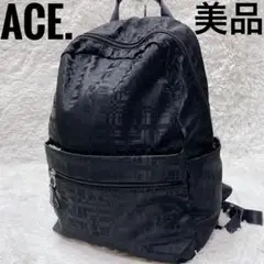 ACE. ブラック リュック・バックパック　ナイロン　ビジネスバッグ　レディース