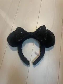 ミニー カチューシャ ファー スパンコール　リボン　ファー