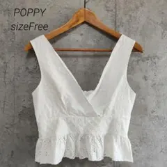 POPPY あさぎーにょ フラワーコットンレースビスチェ ホワイト Fサイズのサムネイル