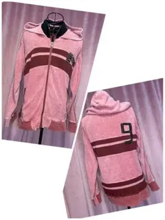 平成ギャル男y2kグランジピンクパーカー