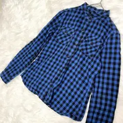 ユニクロ　フランネル　チェックシャツ　ネルシャツ　ギンガムチェック　羽織り
