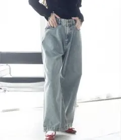 【フリークスストア】美品/カーヴィデニム/カーブデニム/ワイドデニム