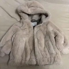 【値下げ】ZARA フェイクファー ジャケット ベージュ　90cm 100cm