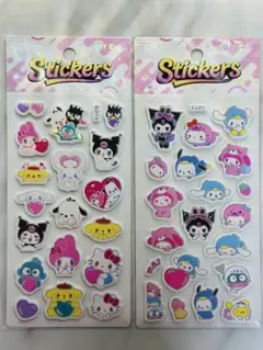 サンリオキャラクターぷっくりステッカー2枚セット