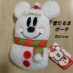 ディズニーリゾート ミッキー 雪だるま ポーチ レア レトロ 小物入れ