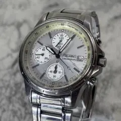【電池交換済】SEIKO セイコー クロノグラフ 7T92-08A0 シルバー