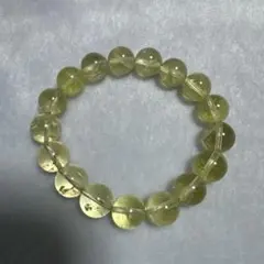 天然石 イエロービーズブレスレット アラモナイト 金運 - メルカリ