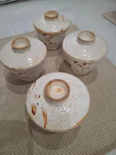 和食器 蓋付き茶碗 4客セット 陶器