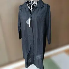 ゴールデンベア　綿100%ブラックシャツワンピース